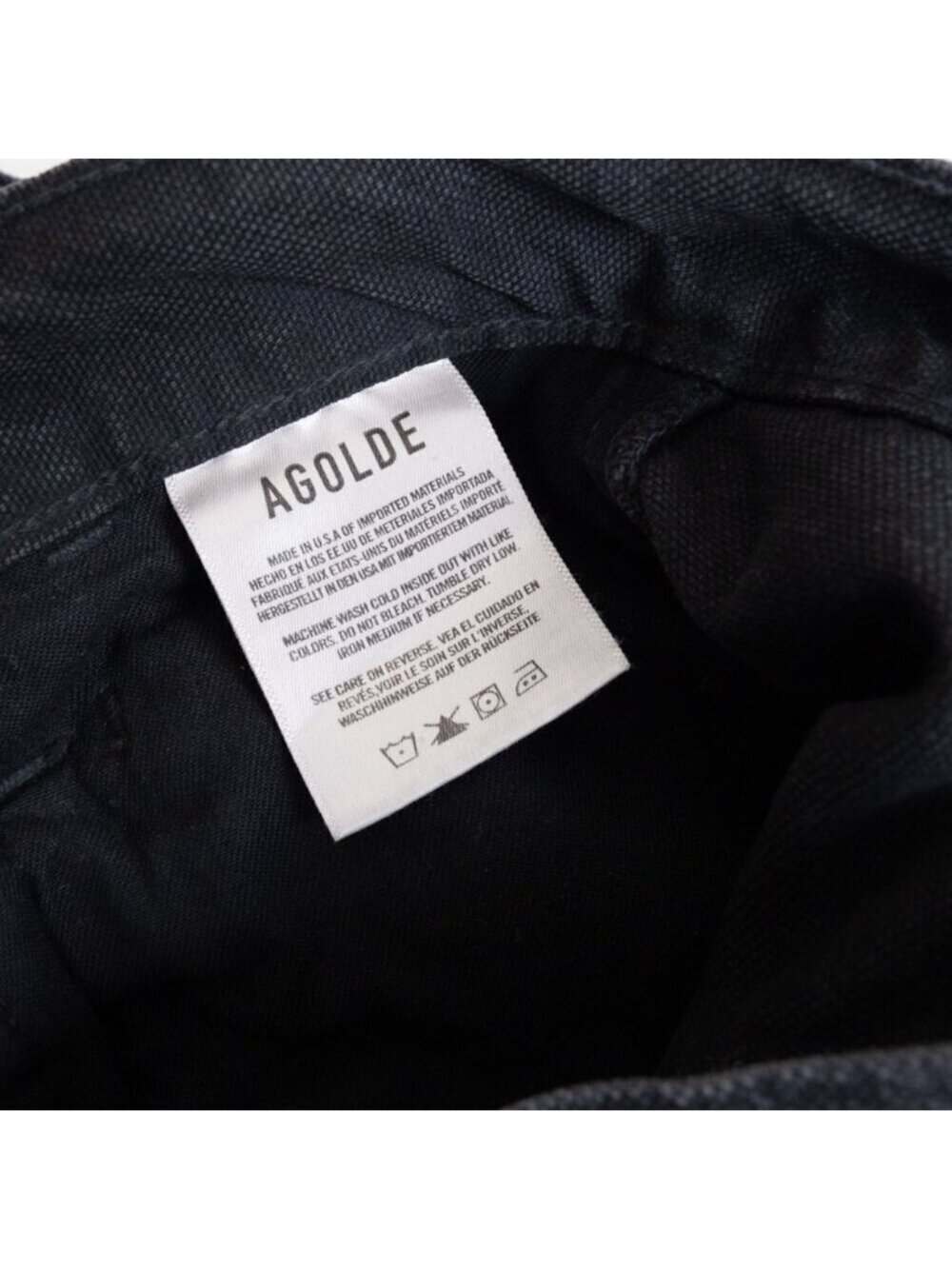 AGOLDE Vivian Pant Cargo Jeans Oversized Baggy Wide Leg Strap Black - Picture 11 of 13